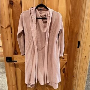 Pink Hooded Cardigan